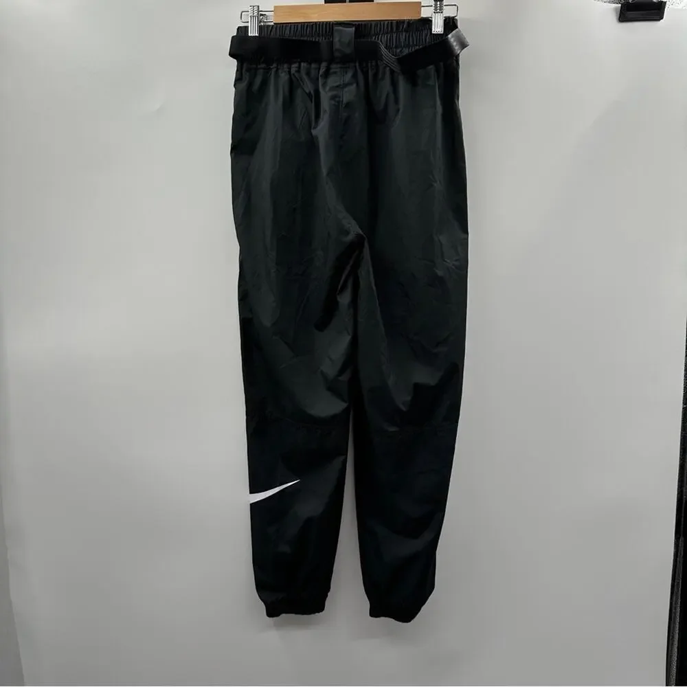 Nike‎ Tech Pack Woven Belted Black & White Swoosh Jogger Pants Size S